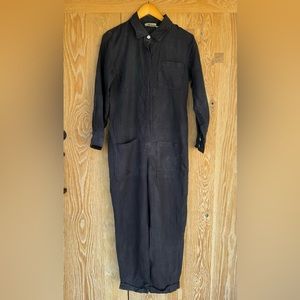SUNDAY MORNING linen black jumpsuit. Size S